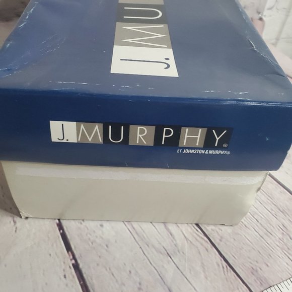 J. Murphy Men's Warehouse Leather Black Oxfords - Picture 8 of 10